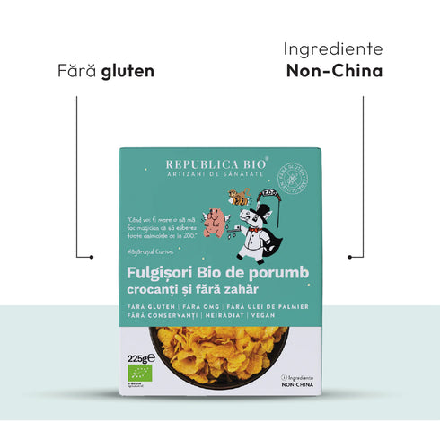 Mega Pack Fulgisori Bio de porumb crocanti si fara zahar FARA GLUTEN Republica BIO, Pachet Promotional