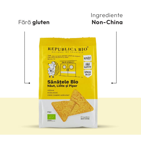 Mega Pack SANATELE BIO Naut, Linte si Piper, ecologic, fara gluten, 40g