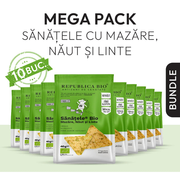 Mega Pack SANATELE BIO Mazare, Naut si Linte, ecologic, fara gluten, 40g