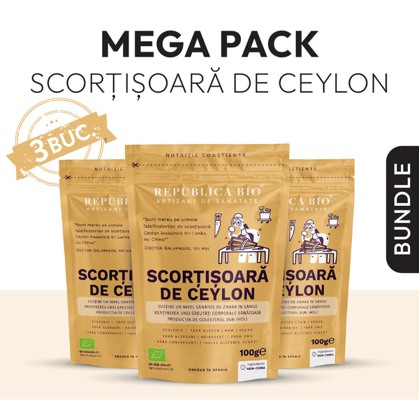 Mega Pack Scortisoara de Ceylon Ecologica, Originala, Certificata Republica BIO, 100g