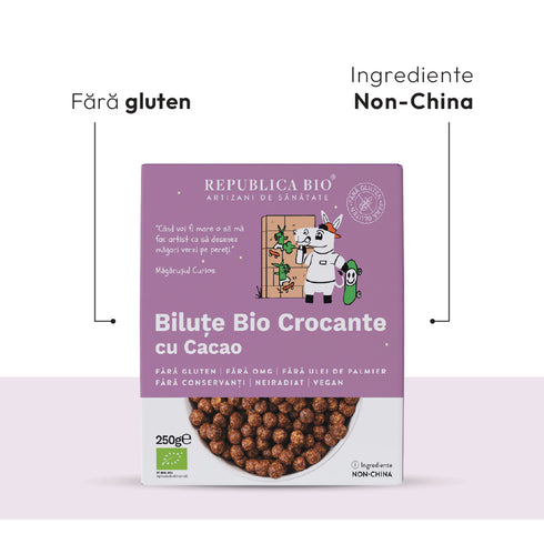 Mega Pack Bilute Bio crocante cu cacao FARA GLUTEN Republica BIO, bio, 250 g