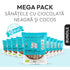 Mega Pack SANATELE BIO Ciocolata neagra si Cocos, ecologic, fara gluten, 28g
