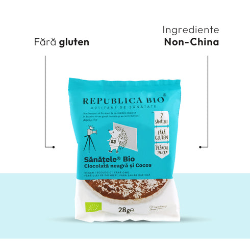 Mega Pack SANATELE BIO Ciocolata neagra si Cocos, ecologic, fara gluten, 28g