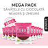 Mega Pack SANATELE BIO Ciocolata neagra si Zmeura, ecologic, fara gluten, 28g