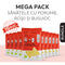 Mega Pack SANATELE BIO Porumb, Rosii si Busuioc, ecologic, fara gluten, 40g