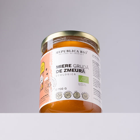 Miere de Zmeura ecologica cruda Republica BIO, 700 g