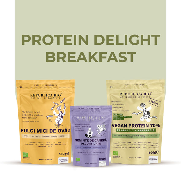 Protein delight breakfast Republica BIO, pachet promotional, ecologic, 1200 g