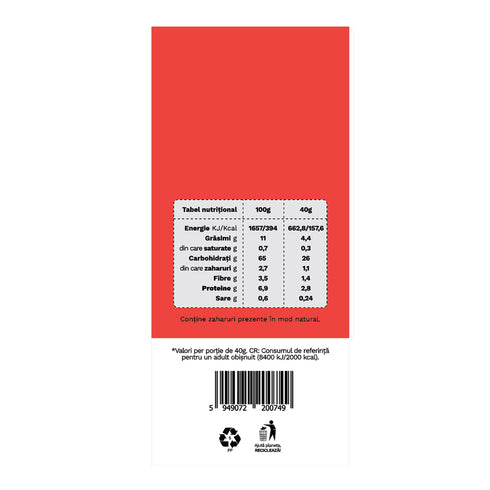 SANATELE BIO Porumb, Rosii si Busuioc, ecologic, fara gluten, 40g