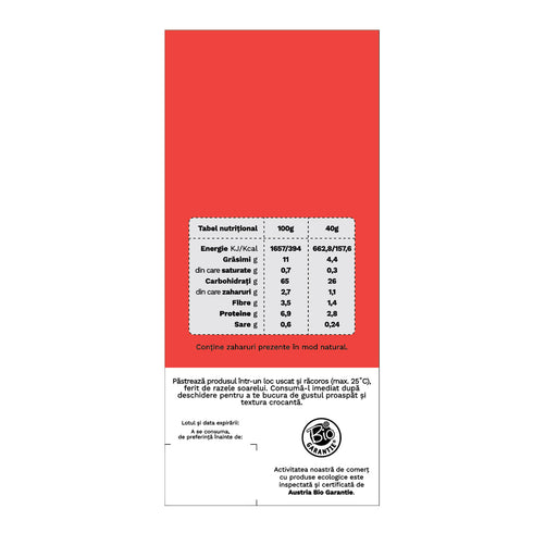 SANATELE BIO Porumb, Rosii si Busuioc, ecologic, fara gluten, 40g