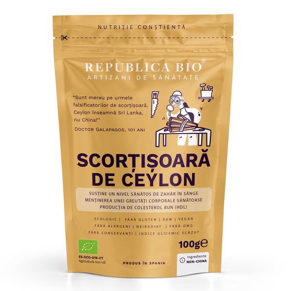 Scortisoara de Ceylon Ecologica, Originala, Certificata Republica BIO, 100 g