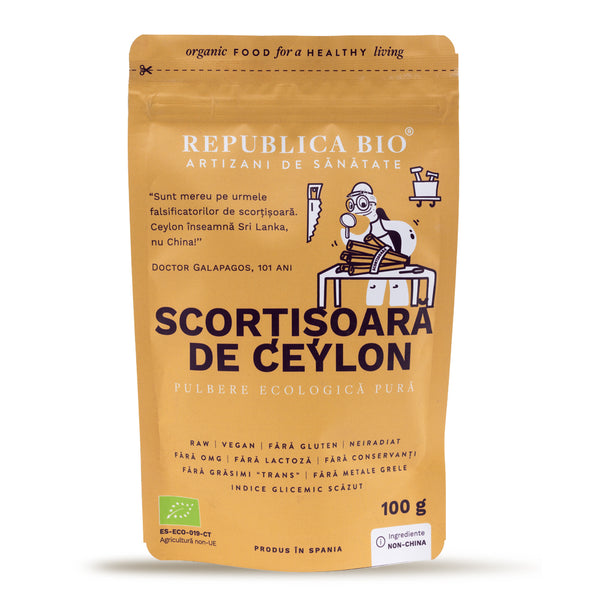 Scortisoara de Ceylon Ecologica, Originala, Certificata Republica BIO, 100 g