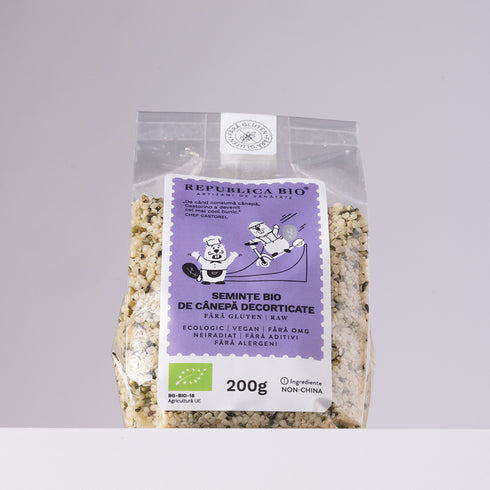 Seminte Bio de canepa decorticate FARA GLUTEN Republica BIO, 200g