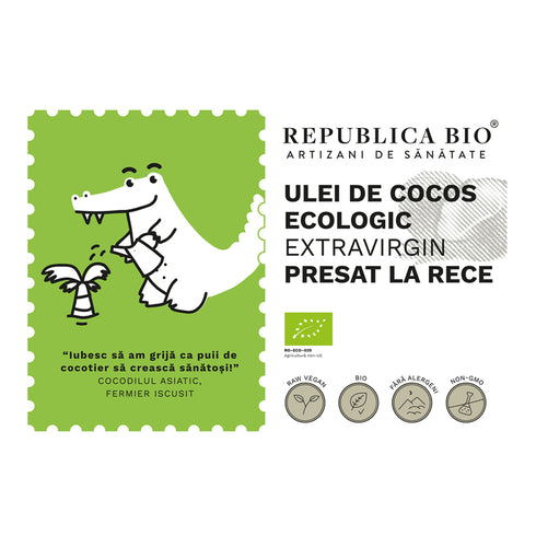 Ulei de cocos Republica BIO 1550 ml, extravirgin, presat la rece, bio