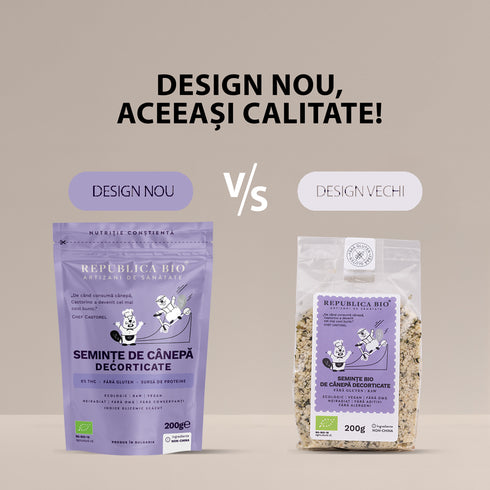 Seminte Bio de canepa decorticate FARA GLUTEN Republica BIO, 200g