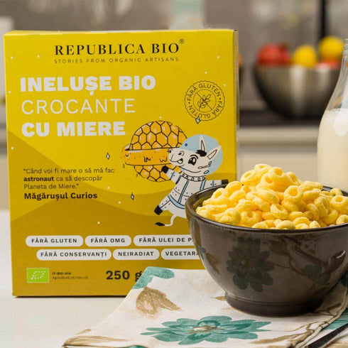 Ineluse Bio crocante cu miere FARA GLUTEN Republica BIO, bio, 250 g