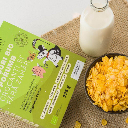 Fulgisori Bio de porumb crocanti si fara zahar FARA GLUTEN Republica BIO, bio, 225 g