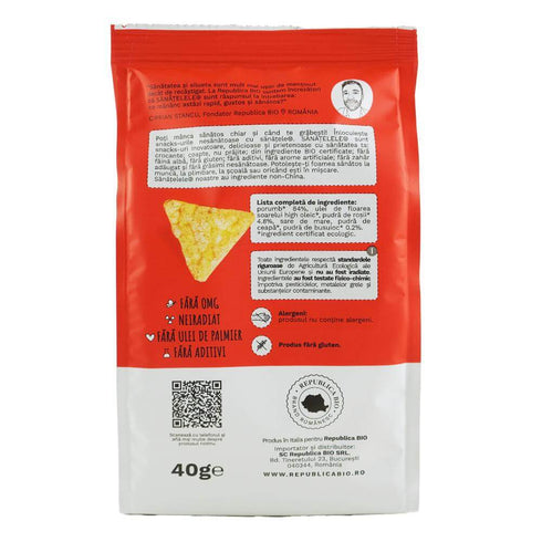 SANATELE BIO Porumb, Rosii si Busuioc, ecologic, fara gluten, 40g