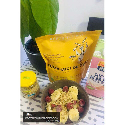 Fulgi mici de ovaz fara gluten ecologici Republica BIO, 500 g