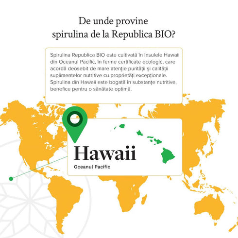 Spirulina Ecologica de Hawaii (400 mg) Republica BIO, 300 tablete (120 g)