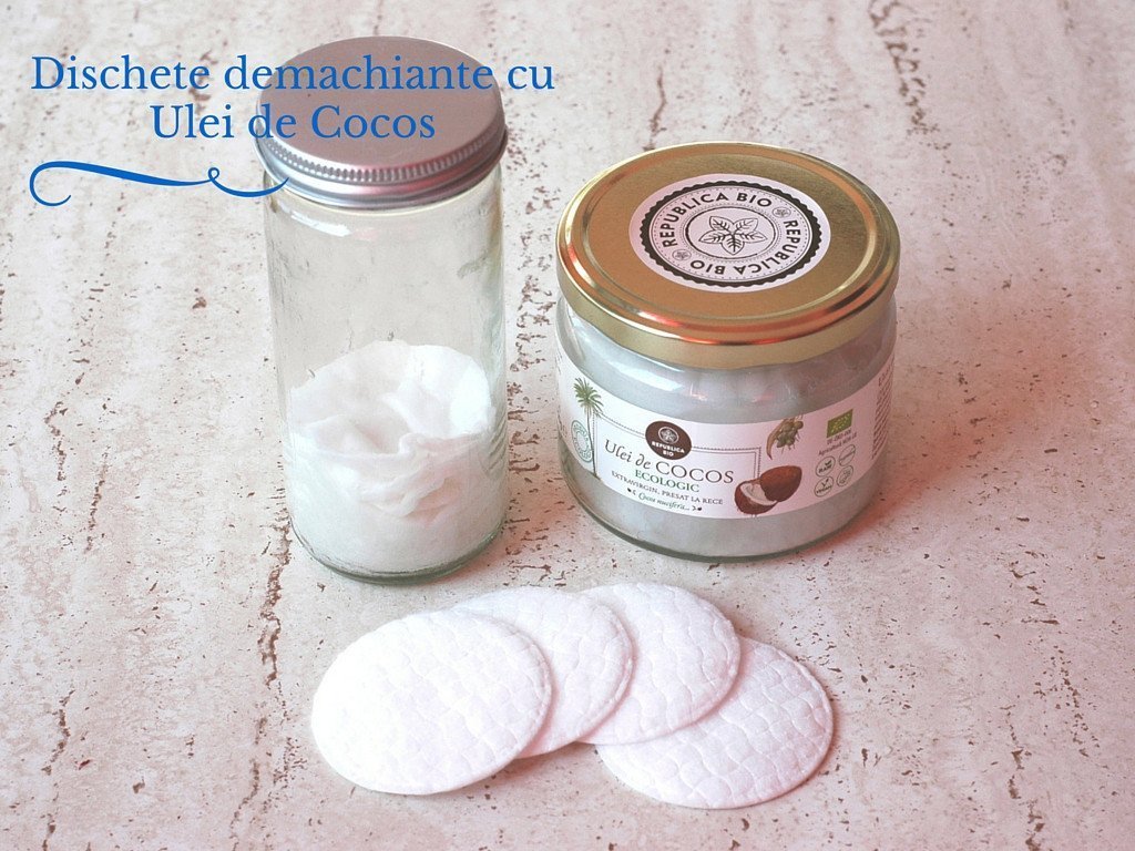 Dischete demachiante cu ulei de cocos, de Sibel Grigore