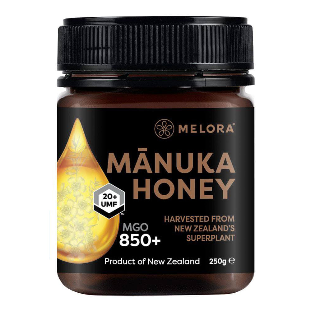 Miere de Manuka MELORA, MGO 850+ (UMF 20) Noua Zeelanda, 250 g, naturala
