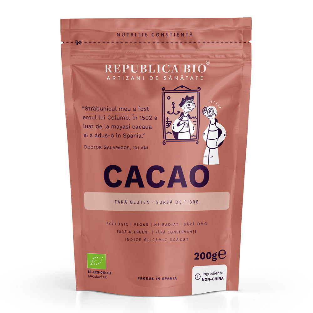 【cacaoページ】 Cacao, pulbere ecologica pura Republica BIO, 200 g