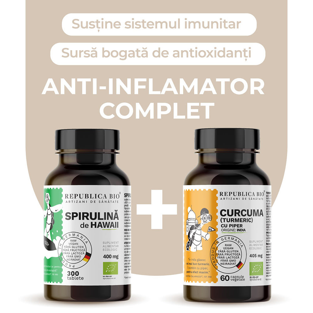ANTI-INFLAMATOR Complet, pachet promotional, BIO, RAW, VEGAN, ecologic