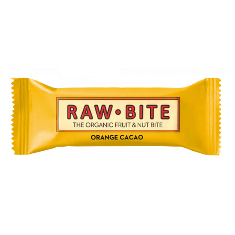 Baton fara gluten Raw-Bite Cacao Portocale, bio, 50g