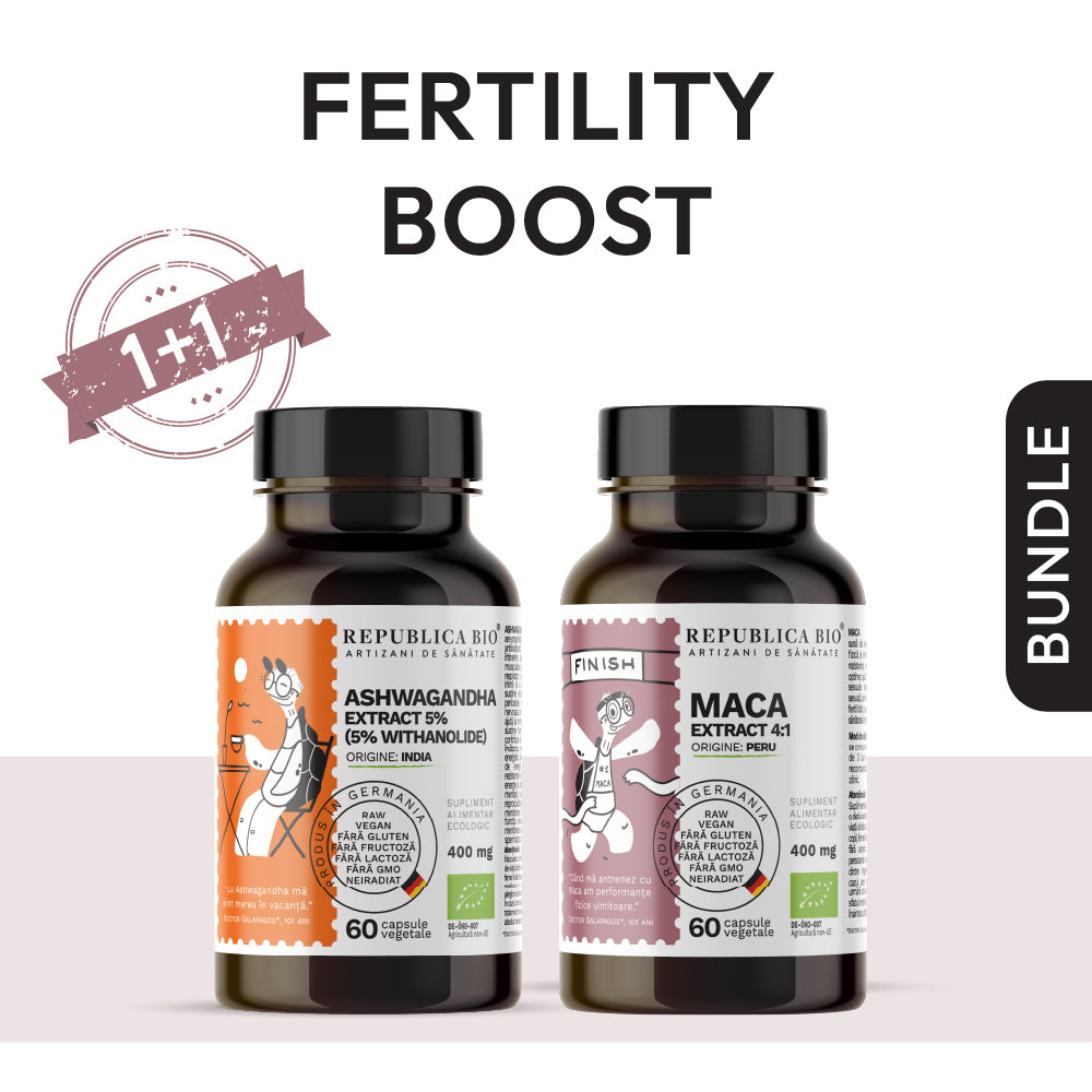 FERTILITY BOOST, pachet promotional, BIO, RAW, VEGAN, ecologic, 59,4 g