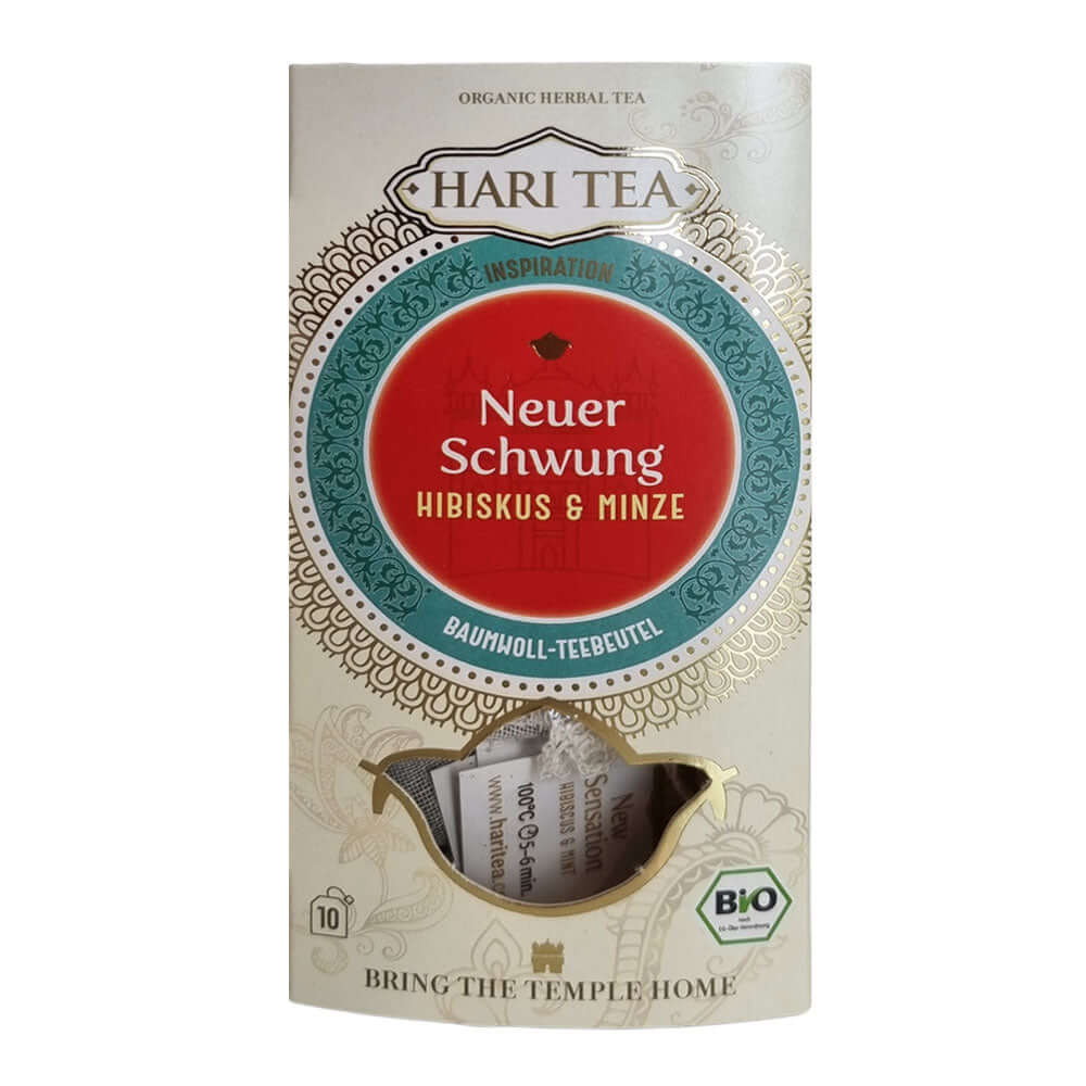 Ceai premium Hari Tea - New Sensation - hibiscus si menta 10 saculeti, bio, 20 g