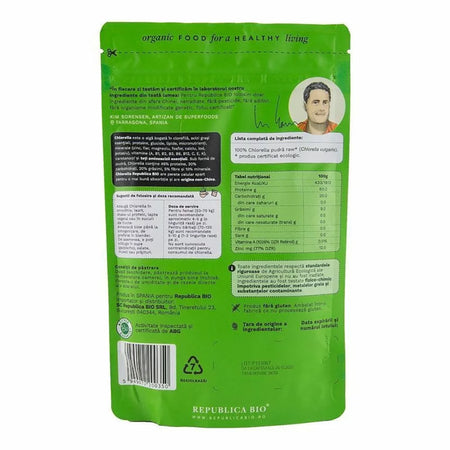 Chlorella, pulbere ecologica pura Republica BIO, 125 g