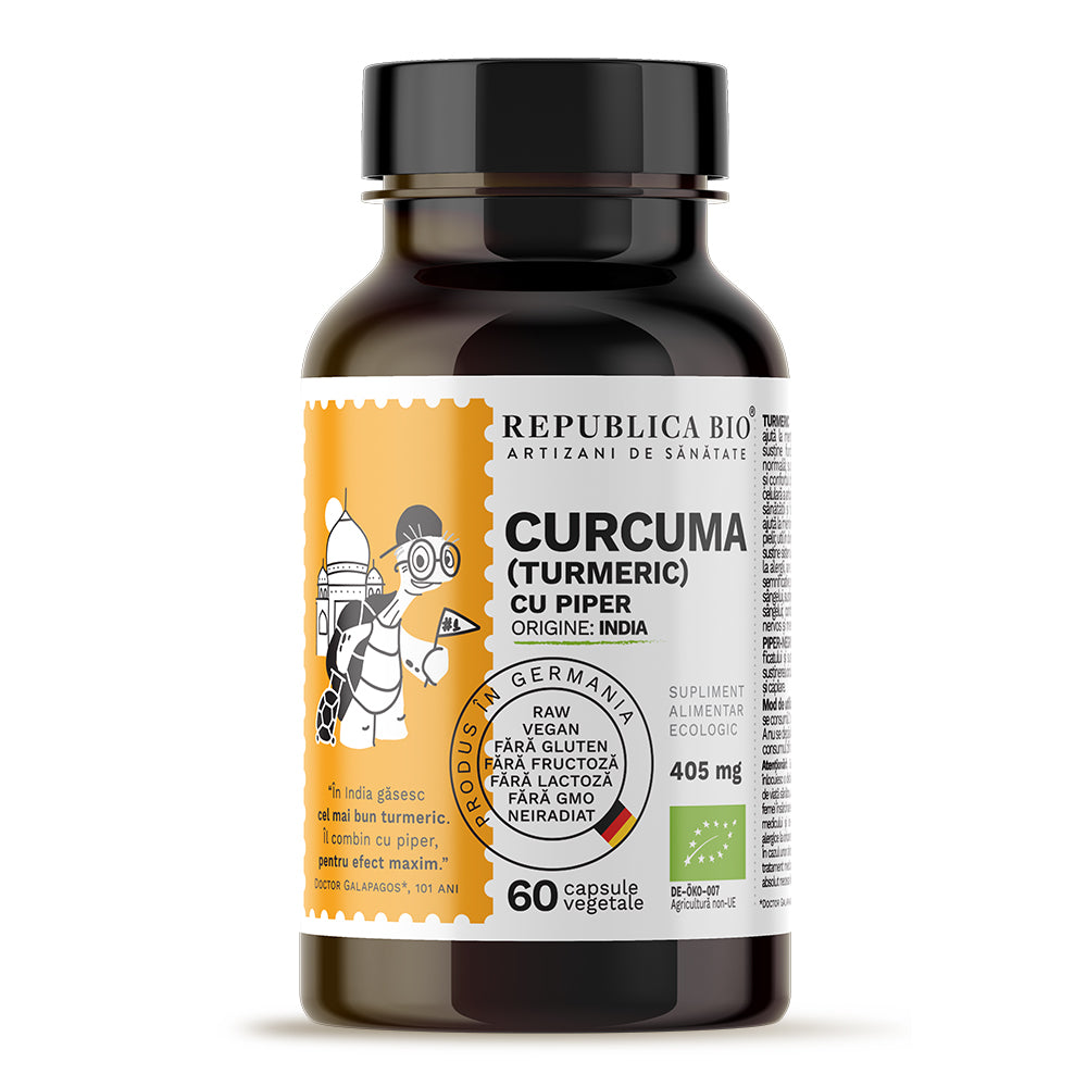Curcuma Ecologica (Turmeric) din India (405 mg) Republica BIO, 60 capsule (30 g) - Default