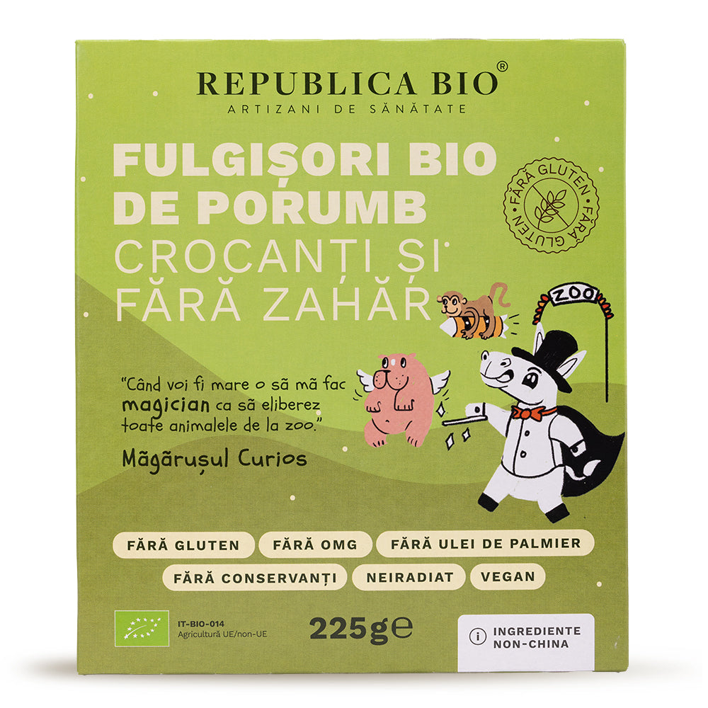 Fulgisori Bio de porumb crocanti si fara zahar FARA GLUTEN Republica BIO, bio, 225 g - Default