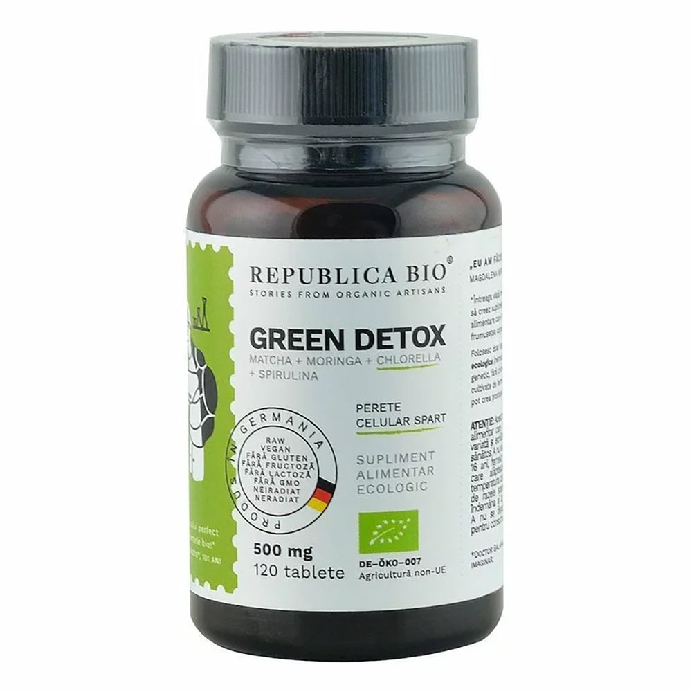 Green Detox (500 mg) supliment alimentar Ecologic Republica BIO, 120 tablete (60 g) - Default
