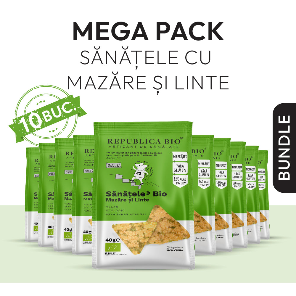 Mega Pack Sanatele BIO din Mazare si Linte, ecologic, fara gluten, Pachet Promotional