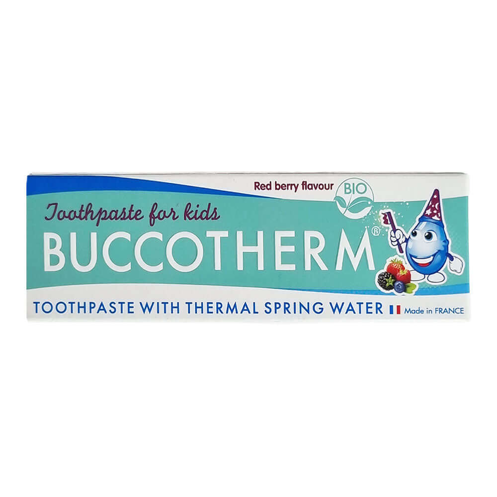 Pasta de dinti fara fluor pentru copii (3+) cu aroma de  fructe de padure rosii Buccotherm, bio, 50 ml