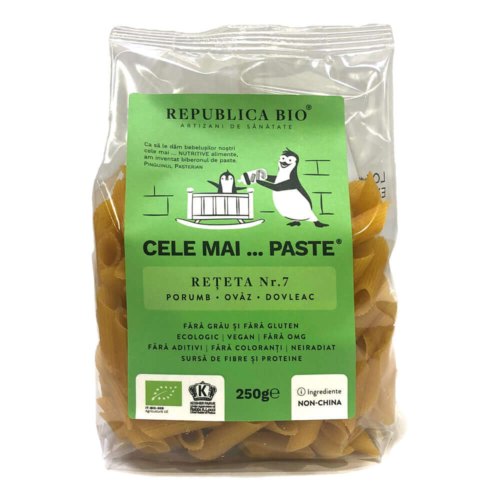 Cele mai…PASTE Reteta 7 Porumb Ovaz Dovleac, fara gluten, ecologic, Republica BIO, 250g