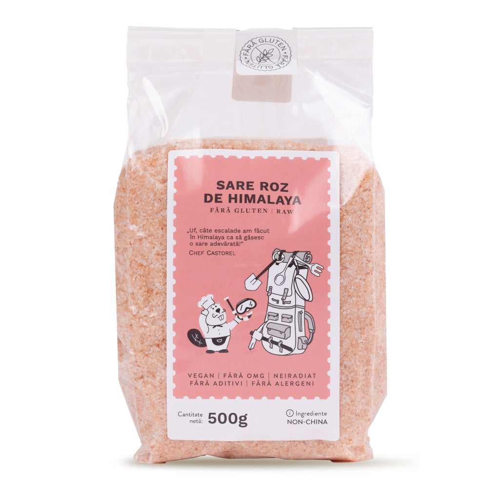 Sare roz de Himalaya FARA GLUTEN Republica BIO, fina, 500 g, natural, - Default