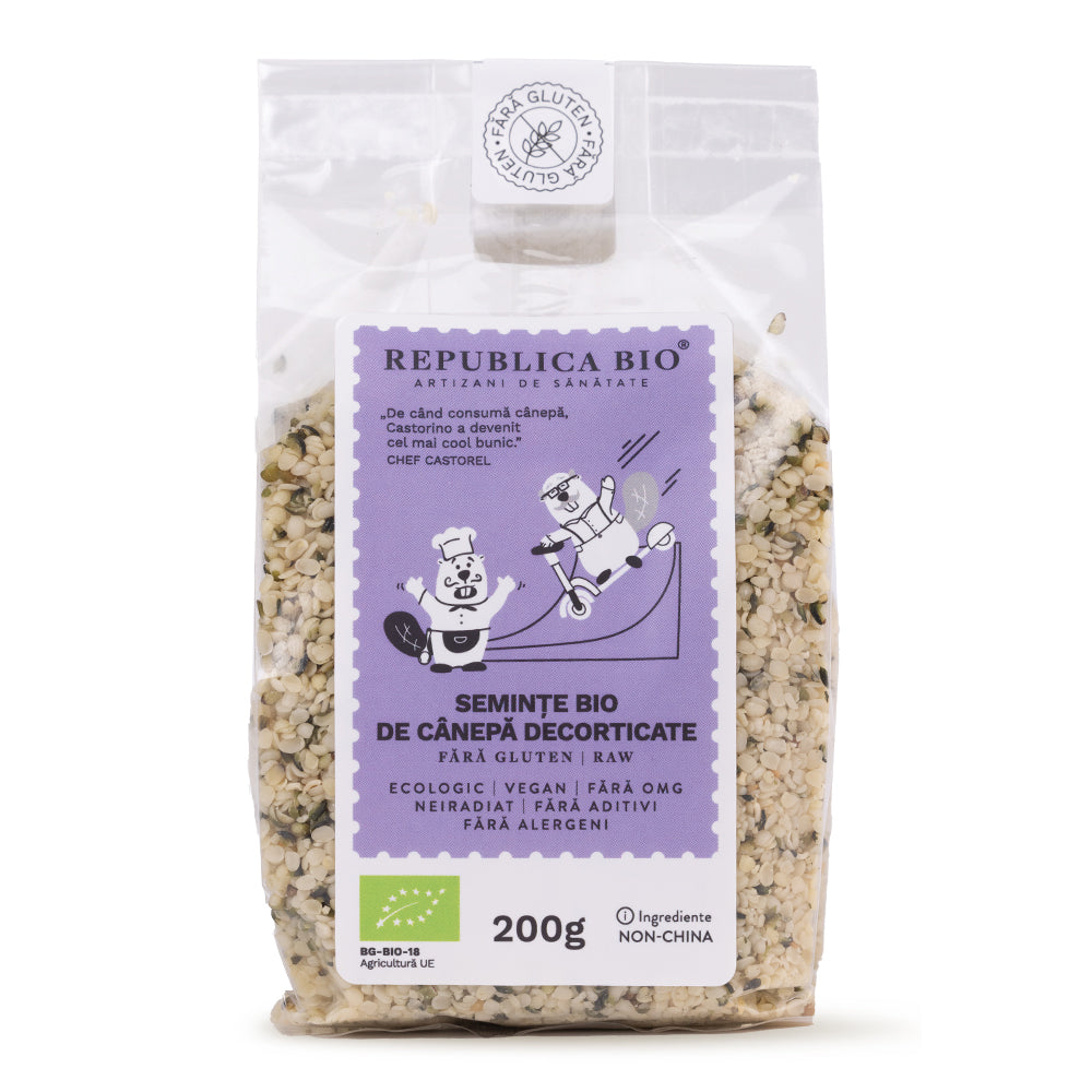 Seminte Bio de canepa decorticate FARA GLUTEN Republica BIO, 200g - Default