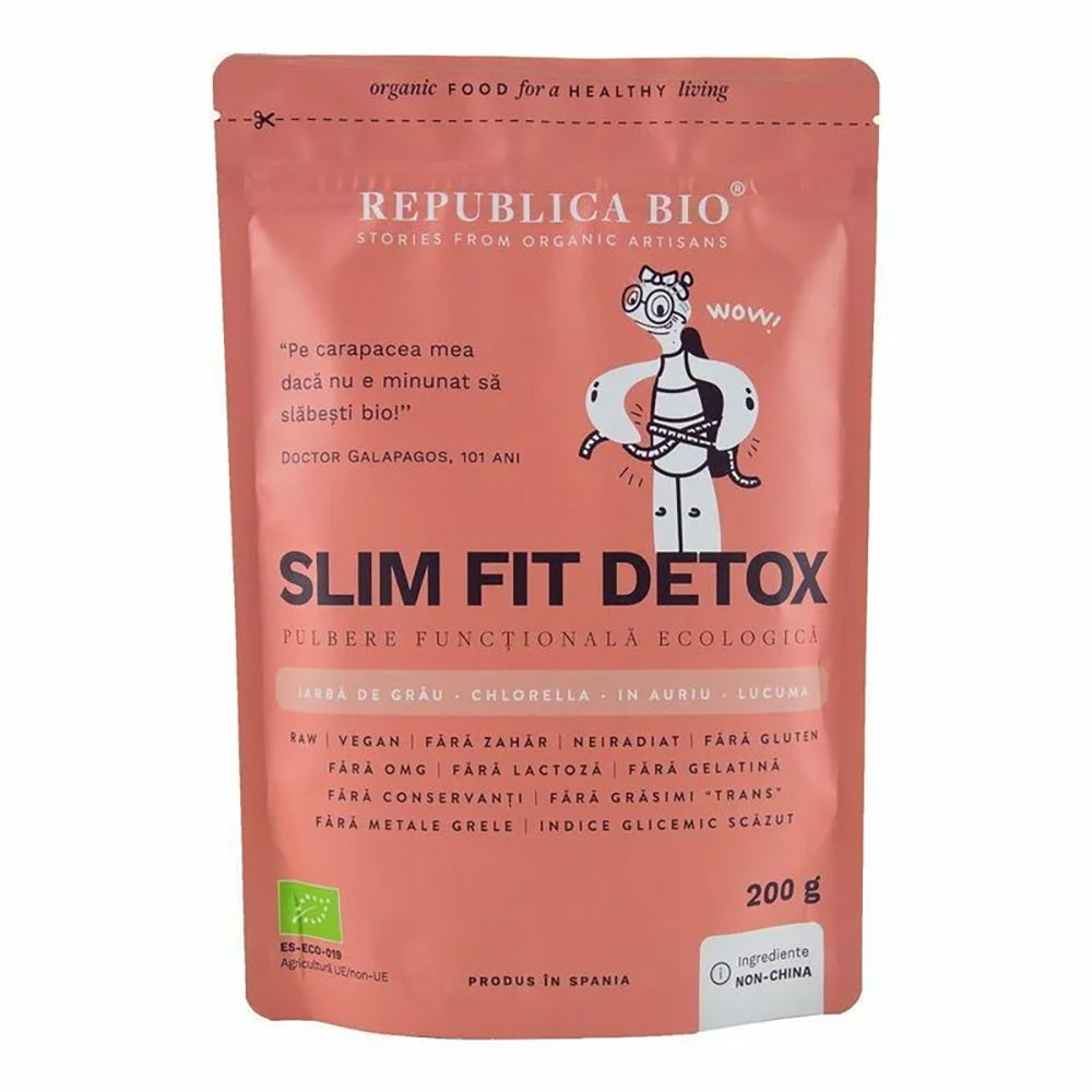 Slim Fit Detox, pulbere functionala ecologica Republica BIO, 200 g - Default