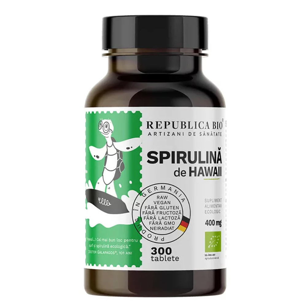Spirulina Ecologica de Hawaii (400 mg) Republica BIO, 300 tablete (120 g) - Default