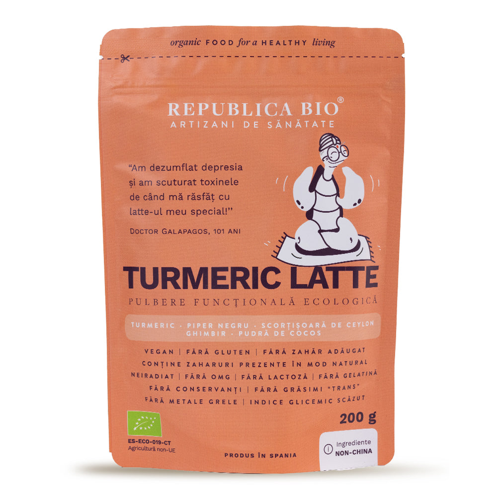 Turmeric Latte, pulbere functionala ecologica Republica BIO, 200 g