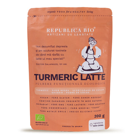 Turmeric Latte, pulbere functionala ecologica Republica BIO, 200 g