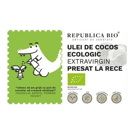 Ulei de cocos Republica BIO 500 ml, extravirgin, presat la rece, bio