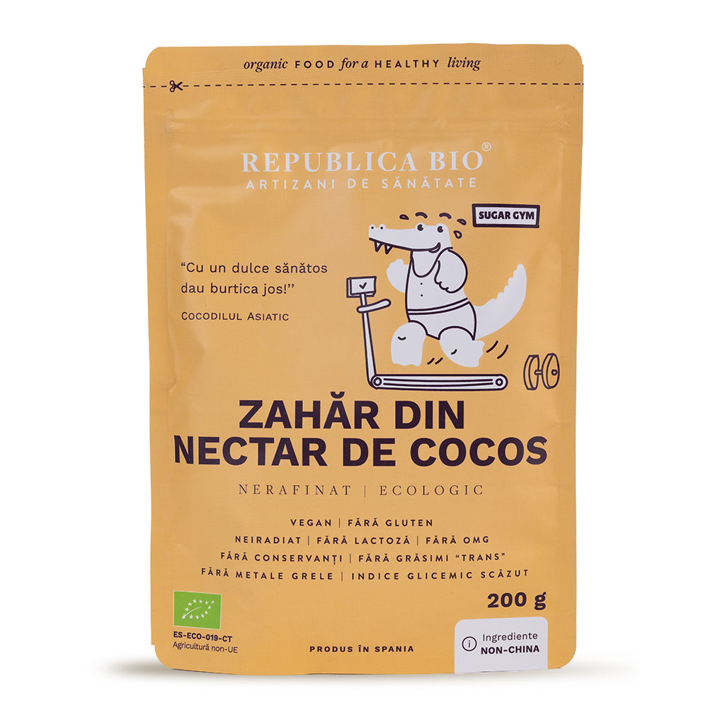 Zahar din nectar de cocos, nerafinat, ecologic, pur, Republica BIO, 200 g - Default
