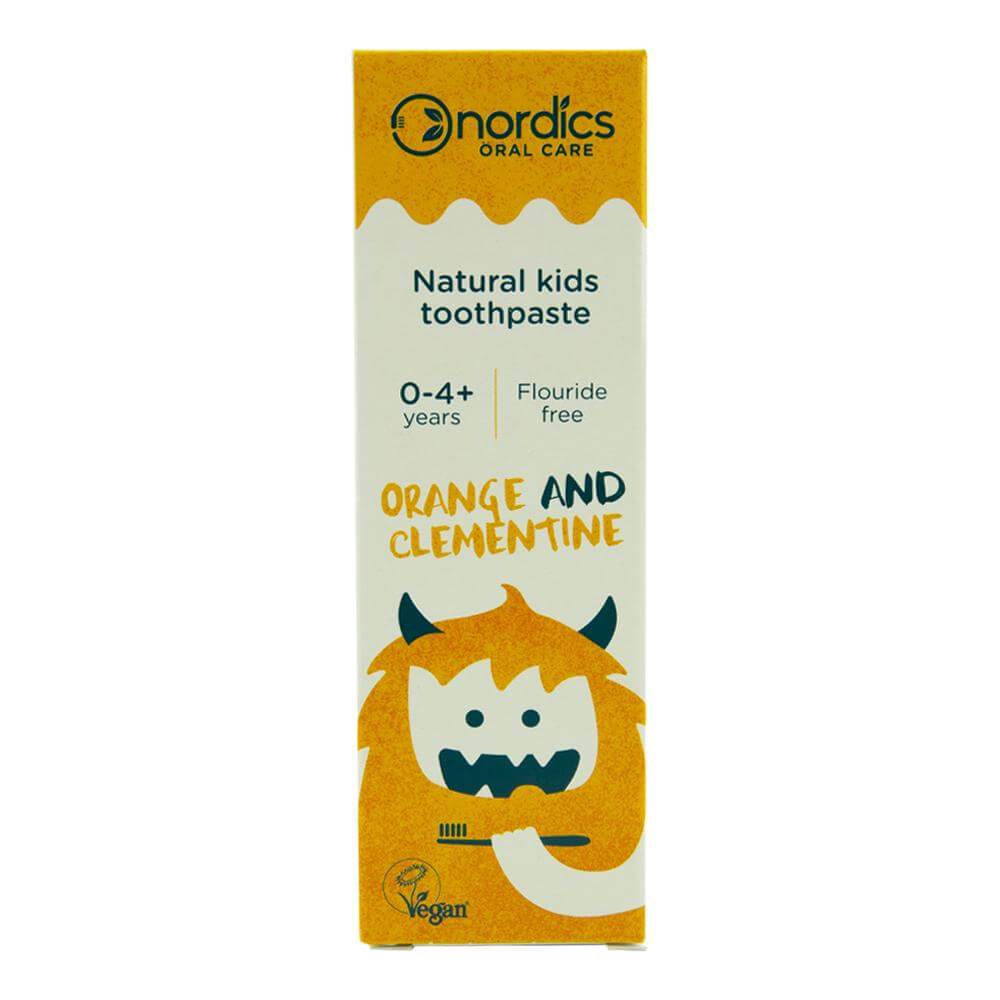 Pasta de dinti pentru copii cu portocale si clementine, Nordics, 50 ml, natural