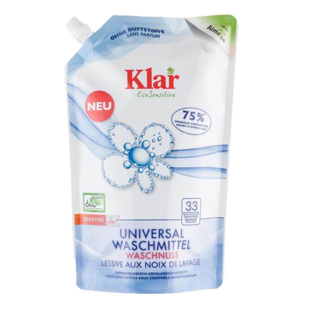 Detergent lichid universal pe baza de nuci de sapun Klar, bio, 1.5 l