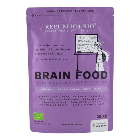 Brain Food, pulbere functionala ecologica Republica BIO, 200 g