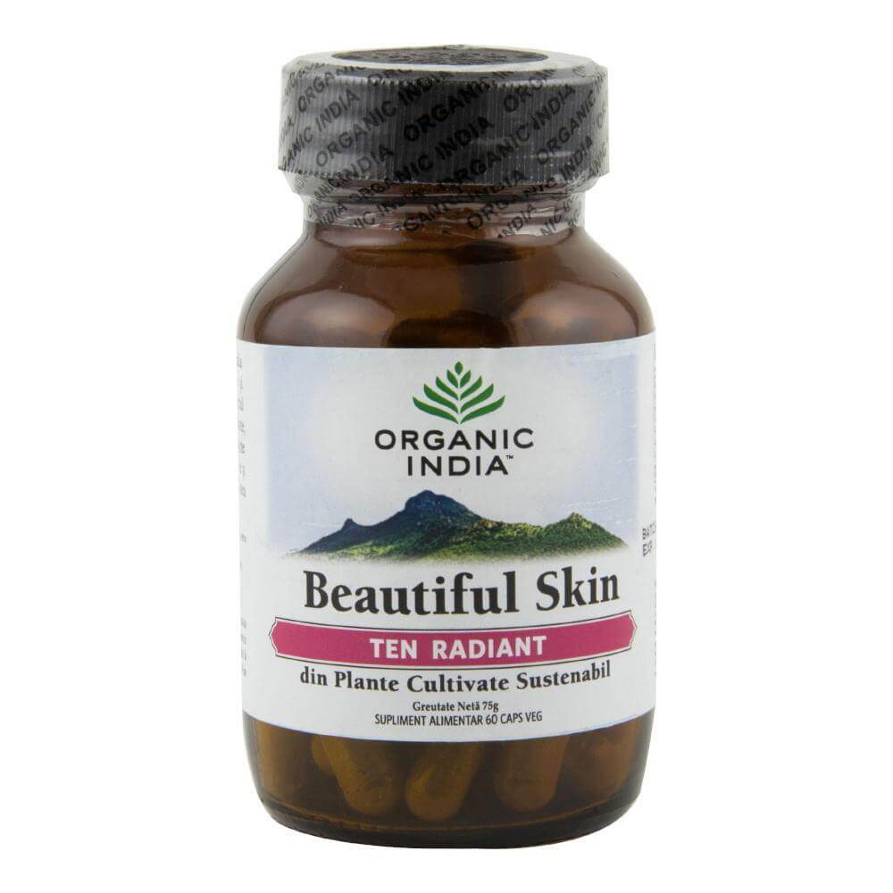 Beautiful Skin Organic India supliment alimentar (350 mg), natural, 60 capsule (21 g)