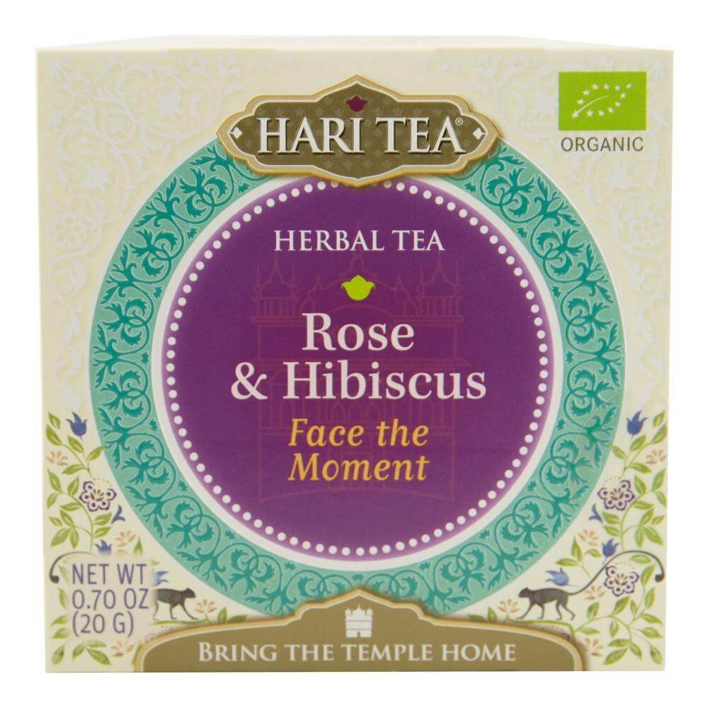 Ceai premium Hari Tea - Face the Moment - trandafiri si hibiscus 10 saculeti, bio, 20 g